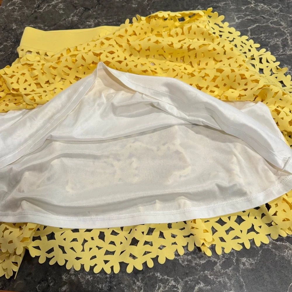 NWT INC International Concepts Yellow A Line Skirt - Picture 4 of 6
